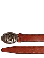 DSQUARED - LEATHER LOGO BUCKLE BELT
