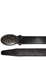 DSQUARED - LEATHER LOGO BUCKLE BELT