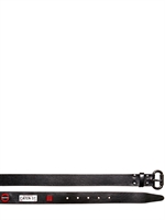 DSQUARED - LEATHER STREET PLAQUET BELT