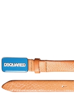 DSQUARED - LEATHER DSQUARED BUCKLE BELT
