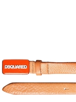 DSQUARED - LEATHER DSQUARED BUCKLE BELT