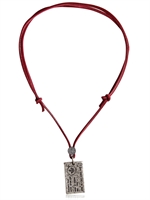 DSQUARED - LEATHER METAL CHARM NECKLACE