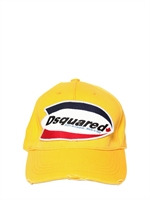 DSQUARED - CAPPELLO DI COTONE MODELLO BASEBALL LOGO DSQUARED