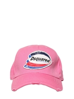 DSQUARED - CAPPELLO DI COTONE MODELLO BASEBALL CON LOGO