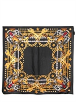 DSQUARED - COTTON TIGERS PRINT FOULARD SCARF