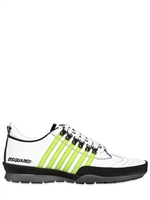 DSQUARED - RUBBER STRIPES LEATHER SNEAKERS