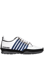 DSQUARED - RUBBER STRIPES LEATHER SNEAKERS
