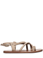 DSQUARED - SUEDE CROSS OVER RING THONG SANDALS