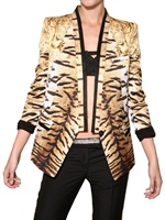ROBERTO CAVALLI - TIEGER DRUCK SEIDEN TWILL JACKE