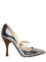 MARC JACOBS - DECOLLETÈ MARY JANE IN PELLE LAMINATA 100MM