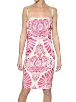 JOHN RICHMOND - PRINTED STRETCH CREPE DE CHINE DRESS