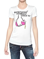DSQUARED - PRINTED MODAL JERSEY T-SHIRT