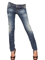 DSQUARED - SUPER SLIM WASHED DENIM JEANS