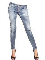 DSQUARED - SUPER SLIM WASHED DENIM JEANS
