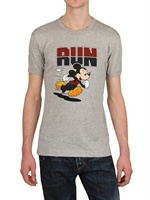 D&G - MICKEY MOUSE RUN COTTON JERSEY T-SHIRT