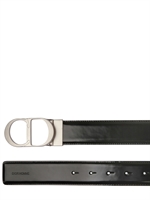 DIOR HOMME - CINTURA DI VITELLO SPAZZOLATO CON FIBBIA CON LOGO