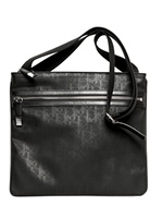 DIOR HOMME - LOGO JACQUARD WAXED CANVAS FLAT BAG