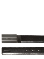 DIOR HOMME - 3CM SMOOTH CALF DOUBLE HOLE BELT - BLACK