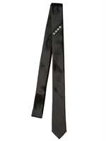 DIOR HOMME - 4CM BEE EMBROIDERED SILK SATIN TIE