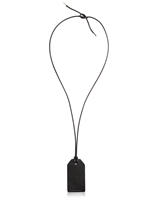DIOR HOMME - LEATHER PLAQUE NECKLACE