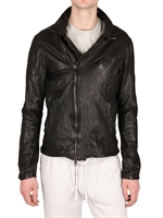 GIORGIO BRATO - VEGETABLE WASHED NAPPA BIKER LEDER JACKE