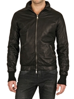 GIORGIO BRATO - WASHED VINTAGE BOMBER LEATHER JACKET