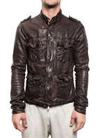 GIORGIO BRATO - PFLANZLICH BEARBEITET WASHED NAPPA LEDER JACKE