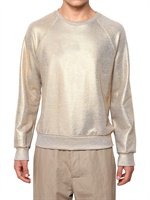 MARC JACOBS - GEWACHSTES METALLIC BAUMWOLL FLEECE SWEATSHIRT