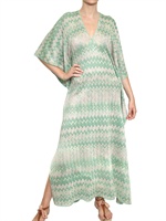 MISSONI - LUREX VISCOSE CUPRO KNIT KAFTAN DRESS