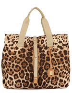 DOLCE & GABBANA - MISS SALLY IN CANVAS STAMPA LEOPARDO