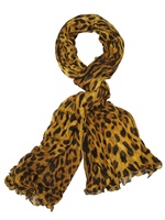DOLCE & GABBANA - LEOPARD PRINT STRETCH MODAL SCARF