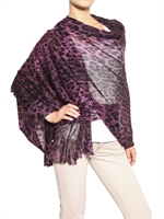 DOLCE & GABBANA - LEOPARD PRINT STRETCH MODAL SCARF