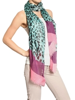 DOLCE & GABBANA - LEOPARD PRINT WOVEN MODAL CASHMERE SCARF