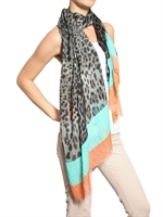 DOLCE & GABBANA - LEOPARD PRINT WOVEN MODAL CASHMERE SCARF
