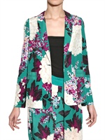 ANTONIO MARRAS - PLISSÉ BEDRUCKTE CREPE DE CHINE JACKE