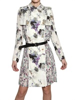 ANTONIO MARRAS - PRINTED TRIPLE GEORGETTE TRENCH COAT