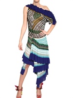 MISSONI - VISCOSE JACQUARD PLISSÈ KNIT DRESS