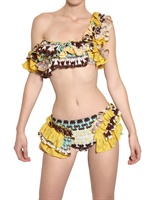MISSONI - RUFFLED VISCOSE KNIT BATHING SUIT