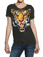 DSQUARED - TIGER PRINT COTTON JERSEY T-SHIRT