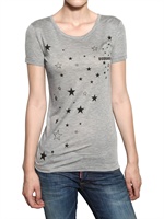 DSQUARED - STARS PRINT VISCOSE JERSEY T-SHIRT