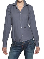 DSQUARED - POLKA DOT COTTON POPLIN SHIRT