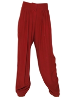 CHLOE' - PLEATED SILK CREPE WIDE LEG TROUSERS