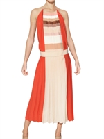 CHLOE' - PLISSIERTES SEIDEN CREPE KLEID
