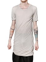 RICK OWENS - DOUBLED UNSTABLE COTTON JERSEY T-SHIRT