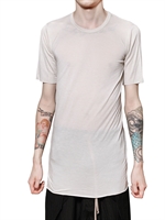 RICK OWENS - SILK BLEND VISCOSE JERSEY T-SHIRT