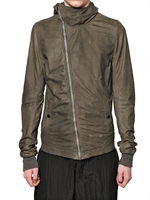 RICK OWENS - VELO SOFT HOODED LEATHER JACKET