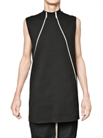 RICK OWENS - HEAVY COTTON KNIT SLEEVELESS SWEATER