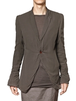 RICK OWENS - GEORGETTE ON SILK TWILL SHORT JACKET