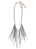 ANN DEMEULEMEESTER - SEIDEN GEORGETTE FRANSEN KETTE