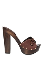 DSQUARED - 130MM NUBUCK CLOG SANDALS